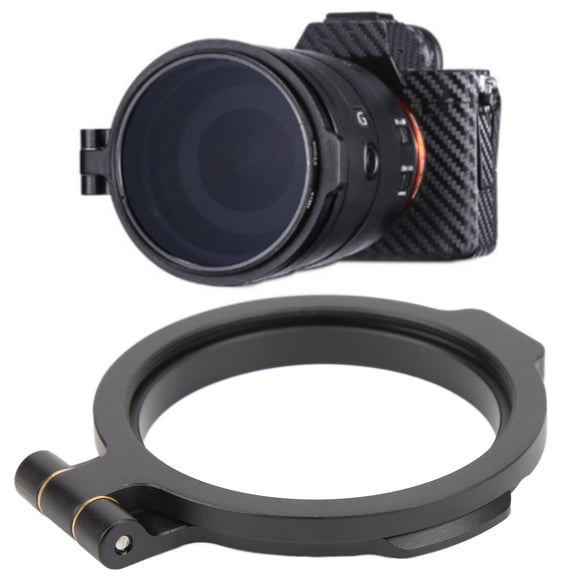 Sturdy Durable Quick Switch Lens Filter Holder, Multi Sizes Convenient Aluminum Alloy Len Adapter Holder Compatible with Wide Angle Prime Zoom for Camera