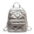thumbnail image 1 of Backpack Cotton School Knapsack Large-capacity Travel Luggage Bag (Gold),silver,a, 1 of 10