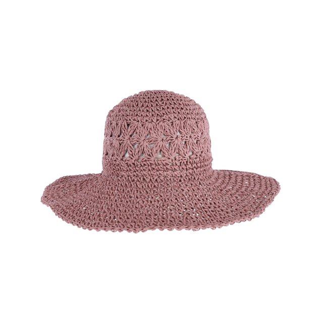 David & Young Hand Crochet Straw Sun Hat (Women's)