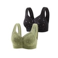 thumbnail image 1 of Bigersell Lace Bras for Women Pack of 2 2pcs Push-Up Bra Style R-89 Breathable Lightly Lined Bras R-89-green, 1 of 5