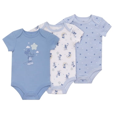 Disney Mickey Mouse Baby Boys' Layette Organic Cotton 3pc Bodysuit Set