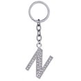 thumbnail image 1 of Key Chain Rhinestone A to Z Design Pendant Keychain Key Ring for Handbag Decor, 1 of 8