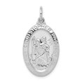 thumbnail image 1 of 925 Sterling Silver Saint Christopher Medal Necklace Charm Pendant Religious Patron St, 1 of 6