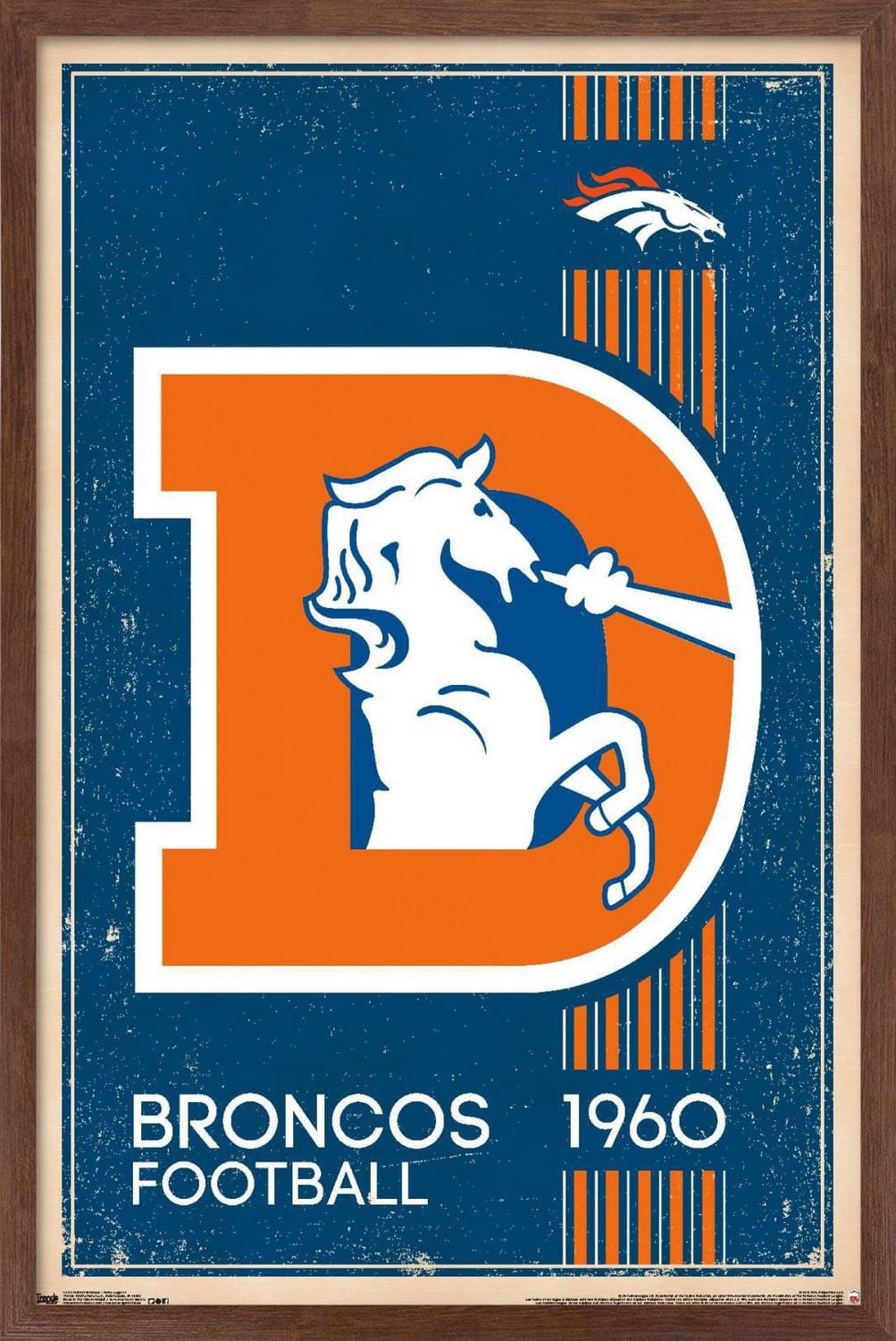 NFL Denver Broncos - Retro Logo 14 Wall Poster, 22.375" x 34"