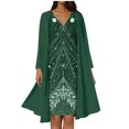thumbnail image 2 of Ovzne Robes d'Été pour Femmes 2025 Robe Mode Blouse Unie à Manches Longues pour Femme Manteau Imprimé Sans Manches Robe Mini à Col en V Robe d'Été à Manches Longues Imprimée Liquidation, 2 of 4