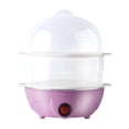 thumbnail image 2 of Cagogo under $5 Egg Cooker, Mini Stainless Steel Egg Cooker, Double Layer Boiled Egg Breakfast Maker, Household Electric Appliance, Soft Hard Egg Boiler, Compact Kitchen Tool, 2 of 6