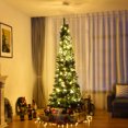 thumbnail image 3 of Costway Arbre de Noël Crayon Artificiel en PVC de 7 Pi, Mince, avec Support, Déco Maison, Vert, 3 of 10