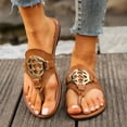 thumbnail image 1 of Gspmoly Sandales à Enfiler pour Femmes, Sandales de Plage Pantoufles Décontractées de Mode pour Femmes Printemps Nouvelles Unies à Bout Rond Femmes Brun 37, 1 of 6