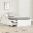 thumbnail image 1 of South Shore Fusion Twin Mates Bed with 3 Drawers, in Pure White, 1 of 12