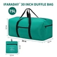 thumbnail image 2 of Foldable Duffel Bag 30" / 75L Lightweight with Water Rresistant for Travel-Green, 2 of 7