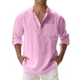 thumbnail image 1 of 2025 Men Shirts Mens Spring Loose Stand Dragon Print Shirt Men Collar Solid Color Pocket Zipper Shirts Men Long, 1 of 5
