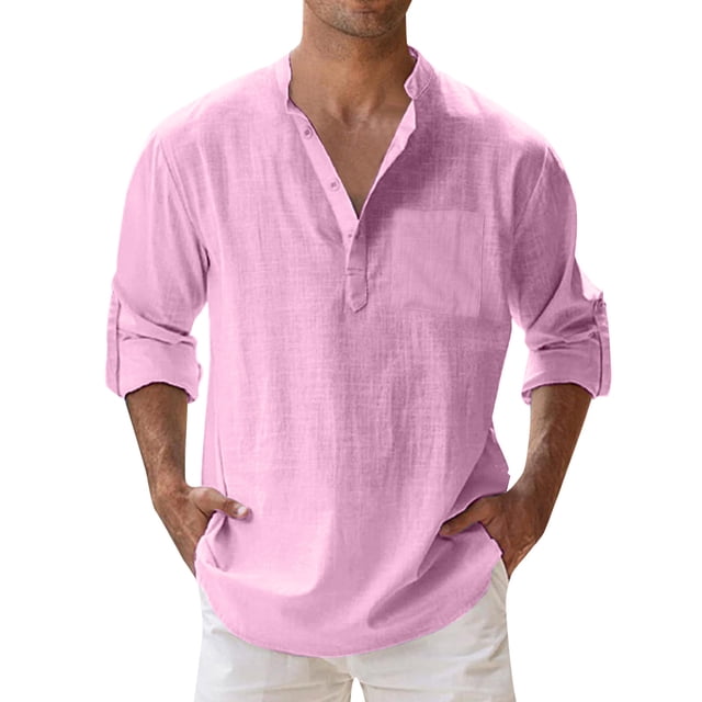 2025 Men Shirts Mens Spring Loose Stand Dragon Print Shirt Men Collar Solid Color Pocket Zipper Shirts Men Long