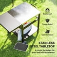 thumbnail image 4 of Outsunny Outdoor Kitchen Prep Station with Foldable Side Table, Black, 4 of 10