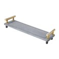 thumbnail image 2 of Bathroom Sink Organizer, Fast Drying Sink Tray Versatile Simple Decorative Tidy dark gray gold, 2 of 9