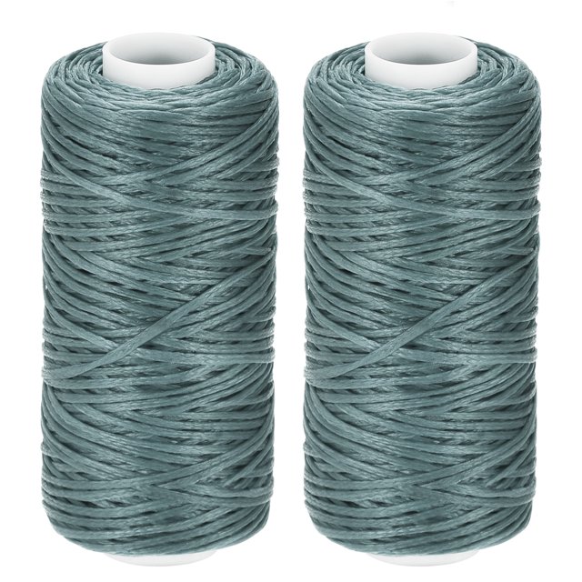 Unique Bargains Pastel Blue Polyester Waxed Leather Sewing Thread, 55 Yards, 2 Pack