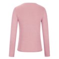 thumbnail image 4 of Dealovy Long Sleeve Shirts for Women Ribbed Knit Soft Crew Neck Basic Tight Tops Solid Casual Going out Tees, 4 of 5