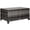 Grey, variant on Outsunny Rattan Coffee Table, Patio Side Table, Hand-woven Wicker Furniture with Tempered Glass Top Outdoor Garden Patio, Brown