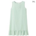 thumbnail image 1 of Robe Femme Sans Manches à Pois, Gilet, à Volants, Col Rond, Robe Ample à Col Rond, Vert Pâle, 3TG, 1 of 6
