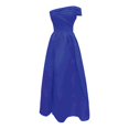 thumbnail image 1 of 2025 Robe de Fête à une Épaule de Commerce Extérieur Robe en Satin Robe de Soirée avec Manches Jupe Tutu de Fête d'Anniversaire Ajustée Robes de Bal Vert Fente Haute à une Épaule Invitée de Mariage, 1 of 3
