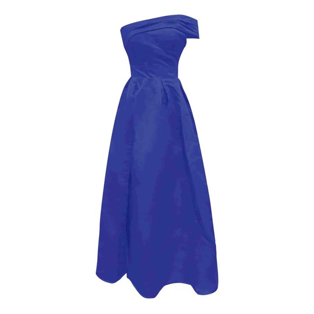 2025 Robe de Fête à une Épaule de Commerce Extérieur Robe en Satin Robe de Soirée avec Manches Jupe Tutu de Fête d'Anniversaire Ajustée Robes de Bal Vert Fente Haute à une Épaule Invitée de Mariage