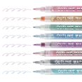 thumbnail image 3 of Metallic Marker Pens, 3 Pack Paint Pens Small Point Colored Markers Art Marker Pen, Purple Silver, 3 of 6