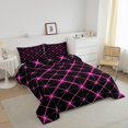 thumbnail image 3 of Erosebridal Geometric Abstract Bedding Toddler Comforter Set, Hot Pink Down Comforter, Bling Minimalst Decor , Ultra Soft 2pcs, 3 of 8