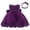 Purple, variant on Zwiiyzr Toddler Girls Net Yarn Embroidery Rhinestone Bowknot Birthday Party Gown Long Dresses Headband Suit, Hot Pink, 24 Months