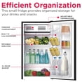 thumbnail image 3 of Frigidaire 3.2 Cu. ft. Retro Compact Refrigerator, Black Dry Erase Mini Fridge with Freezer for Apartment, Dorm, Office, Bedroom, 3 of 12