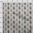thumbnail image 2 of oneOone Viscose Jersey Fabric Leaves & Floral Block Printed Craft Fabric BTY 60 Inch Wide, 2 of 4
