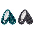 thumbnail image 1 of CHOK Women Soft Fuzzy Furry Home Non-Slip Slipper Socks  Black Hearts  Medium  2 Pairs, 1 of 3