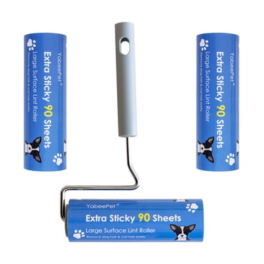 Rouleau Adhésif Extrême à Grande Surface pour Charpie, Enlève-Poils d'Animaux, Conçu pour Enlever les Poils d'Animaux Chien Chat