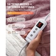 thumbnail image 4 of 84x90 Heated Throw Blanket with Thick Tufted Cable Pattern,10 Heat Levels&10Timer Settings,Electric Throw with Intelligent Temperature Control,Machine Washable,Fast Heating，Pink, 4 of 9