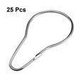 thumbnail image 2 of Unique Bargains Shower Curtain Ring Hooks Metal for Shower Rods Curtains Liners 25pcs, 2 of 4