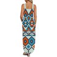 thumbnail image 2 of Birdeem Robe Longue Décontractée pour Femme à Col en V Sans Manches Imprimée, Coupe Ample, Style Camisole, Longue Robe+poche, 2 of 5