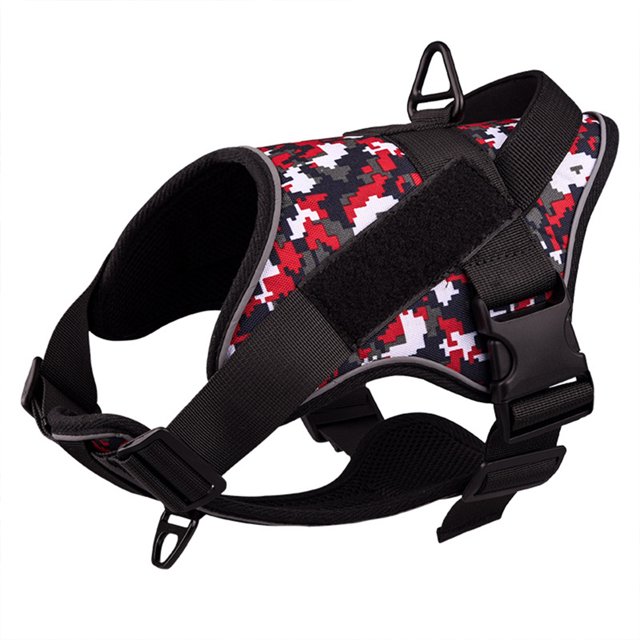 EastVita Dog Harness With Reflective Strips Tear Resistant Oxford Cloth Pet Training Harnesses For Running Training Walking