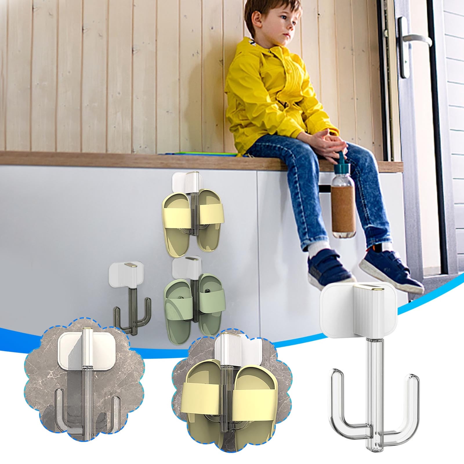 Chmadoxn Hooks for Hanging Hole- Cactus Slippers Rack Bathroom Sandals And Slippers Draining Storage Rack Door Back Shoe Rack Rack shoe rack