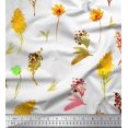 thumbnail image 1 of Soimoi Rayon Fabric Flower & Leaves Watercolor Print Fabric by Yard 42 Inch Wide, 1 of 3