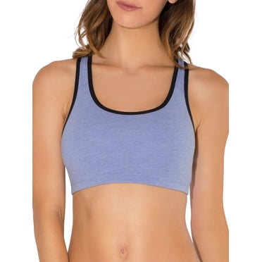 Soutien-gorge de sport en coton, style débardeur dos nageur, Fruit of the Loom pour femmes, paq. de 3