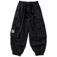 thumbnail image 3 of 2025 Pants for s Casual Size 14 Clothes High Waisted Drawstring Loose New Clothes Fit Pockets Kid Tall Fall Clothes Cargo, 3 of 8