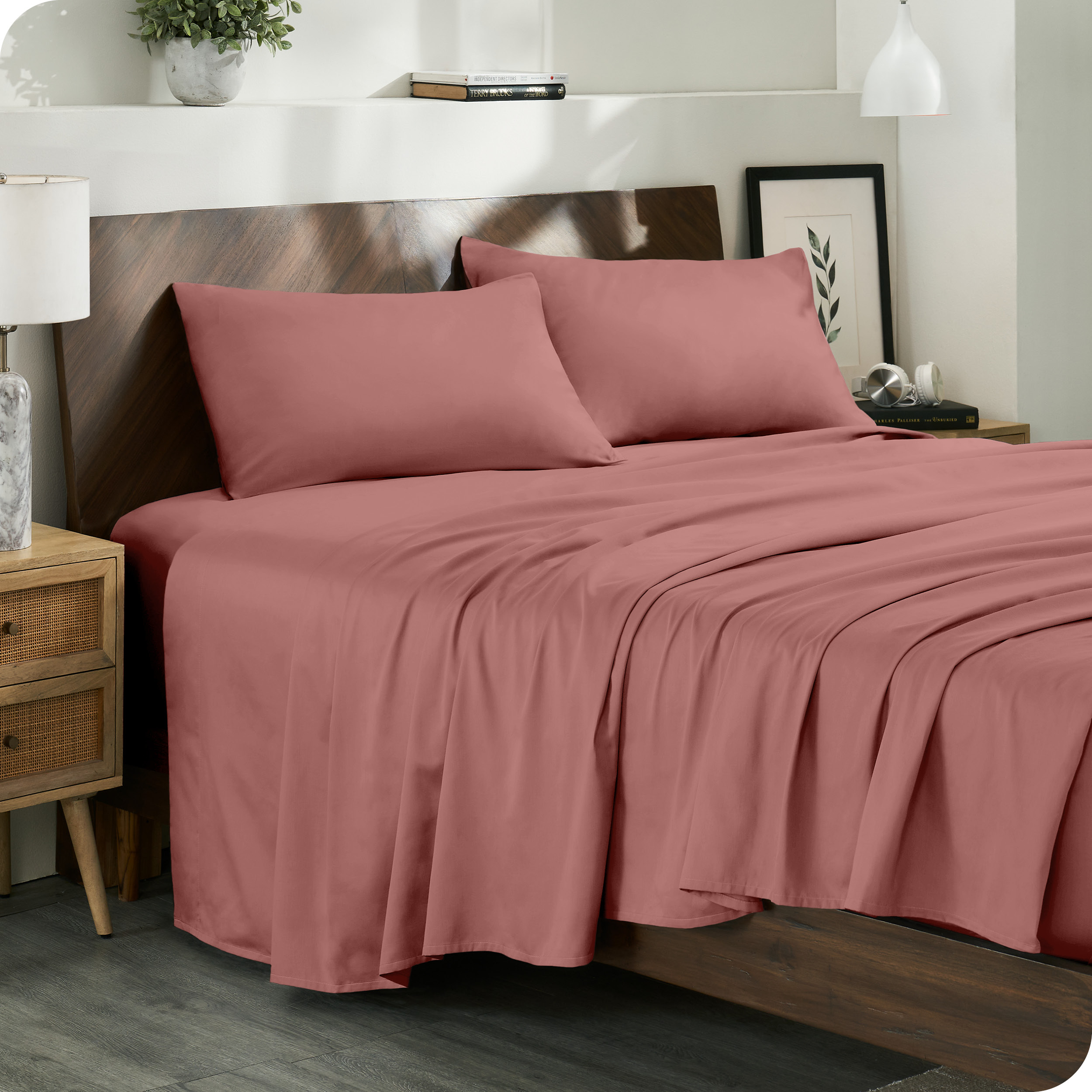 Bare Home 100% Organic Cotton Sheet Set - Sateen Weave