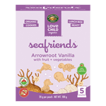 Love Child Organics Amis de la mer Arrowroot Vanille 5ct Les cookies Snack Pack 100g boîte