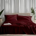 thumbnail image 1 of ViscoLogic EGYPTIAN COMFORT  Silky Smooth Lightweight Bed Sheet Set - Brushed Micro - Deep Pocket - 4 Piece Set (Burgundy, Full/Double), 1 of 7