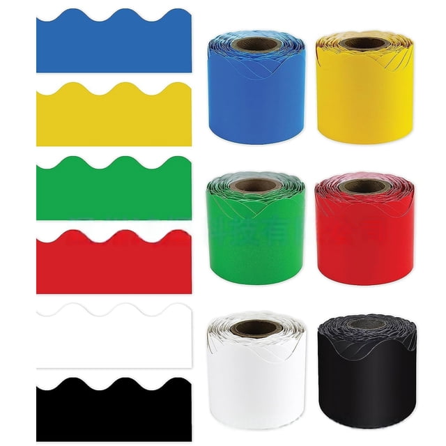 Maoww 6x 6 Rolls 10m Display Borders For School Classroom Decorations Back-to-School D