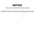 thumbnail image 2 of Transit Auto Front Rear Disc Brake Rotors Ceramic Pads and Drum Kit for Car 2005-2006 Toyota Camry SE XLE Vehicles Manufactured In Japan K8A-105085, 2 of 2