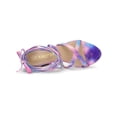 thumbnail image 4 of BLISSFUL STEP Women's Tie Dye High Heel Sandal Platform Block Heel Prom Sandals Blue Pink 10, 4 of 8
