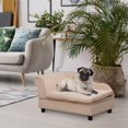 thumbnail image 2 of PawHut Canapé pour Animaux avec Fonction de Rangement, Lit Rembourré en Mousse, Beige, 2 of 9