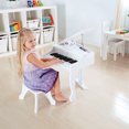 thumbnail image 4 of Hape Piano à Queue de Luxe pour Enfants Clavier Électrique 30 Touches Jouet et Banc, Blanc, 4 of 5