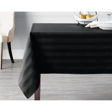 Nappe à rayures en microfibre Hometrends, 152 x 305 cm, noir