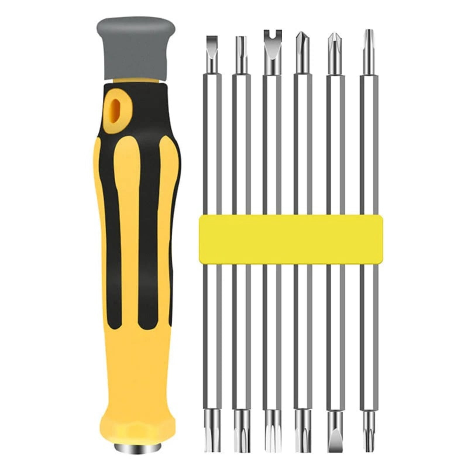 LAILLSH 2026 New Arrival Tap Faucets 6 in 1 Screwdrivers Set Small Screwdriver Sets Multipurpose Turn Screw Household Small Driver Detachable Handle Alloy Material