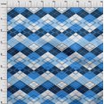thumbnail image 4 of oneOone Viscose Jersey Blue Fabric Check Sewing Craft Projects Fabric Prints By Yard 60 Inch Wide, 4 of 5